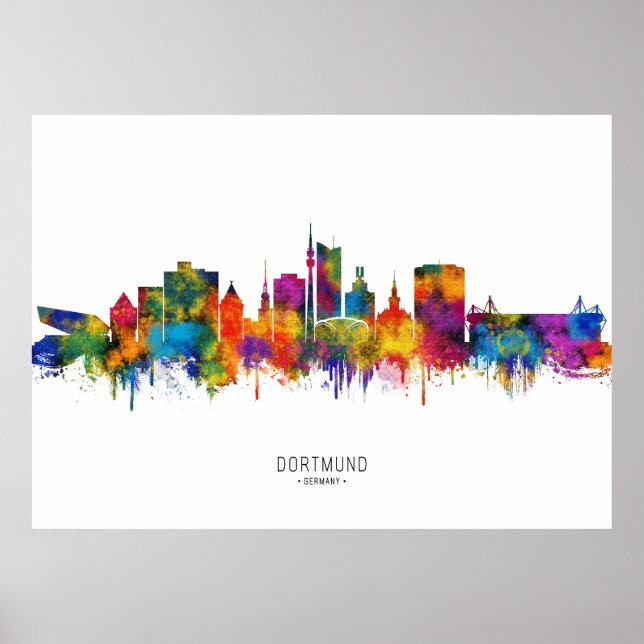 Póster Panorama de Dortmund Alemania (Frente)