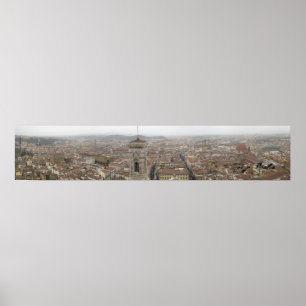 Póster Panorama de Florencia Italia