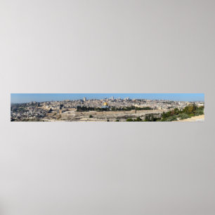 Póster Panorama de Jerusalén desde el Monte de los Olivo