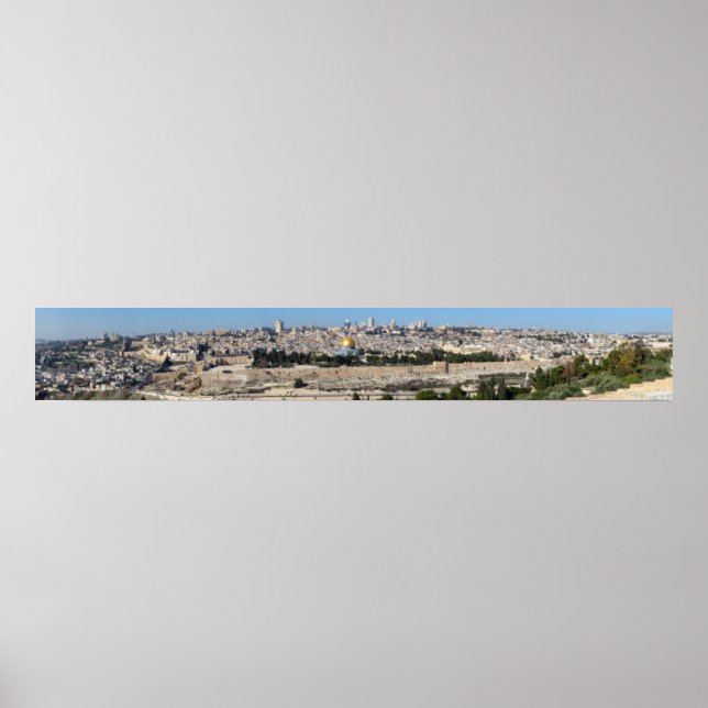 Póster Panorama de Jerusalén desde el Monte de los Olivos (Frente)