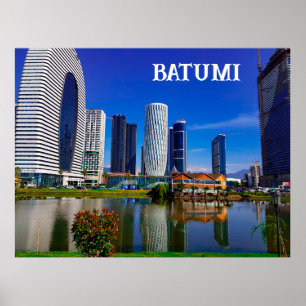 Póster Panorama de la arquitectura de Georgia Batumi