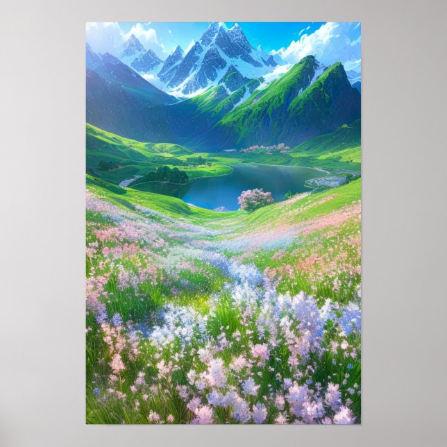 Póster Panorama de la belleza de la naturaleza (Frente)