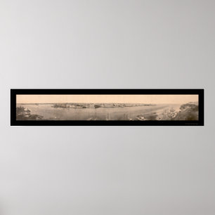 Póster Panorama de La Habana Foto 1898