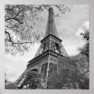 Póster Panorama de la torre Eiffel