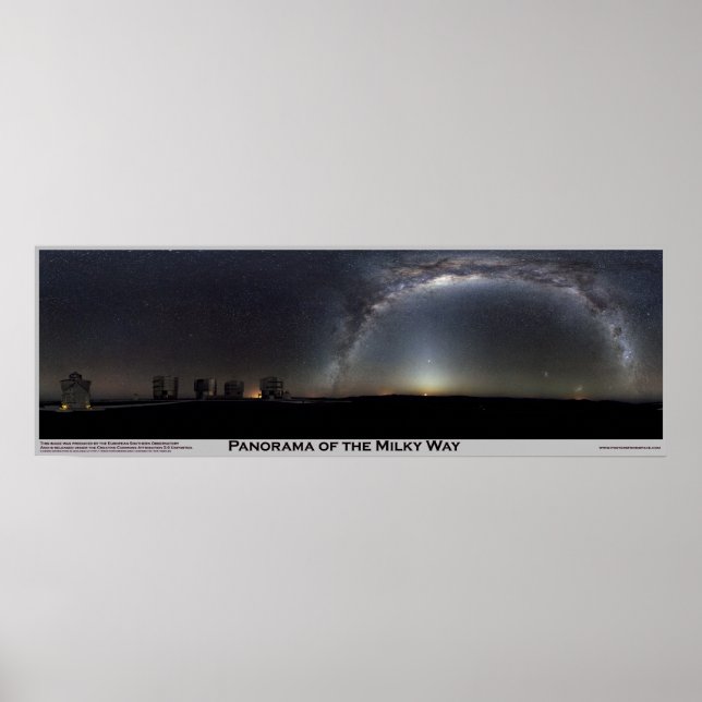 Póster Panorama de la Vía Láctea (Frente)