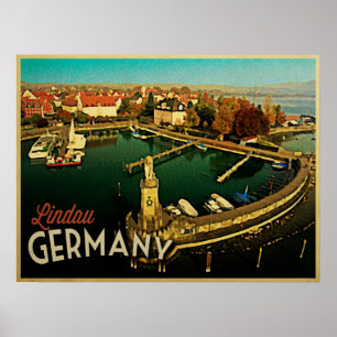 Póster Panorama de Lindau Alemania