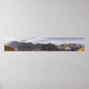 Póster Panorama de montaña Glencoe