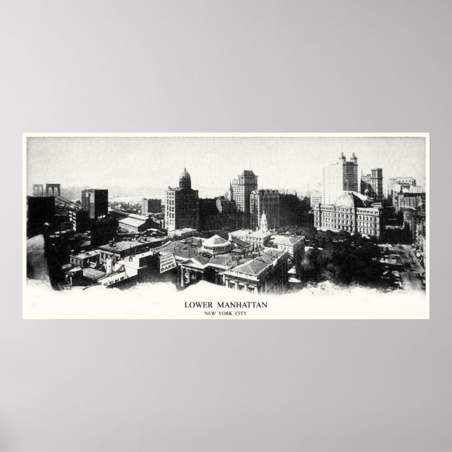 Póster Panorama de Nueva York 1898 (Frente)