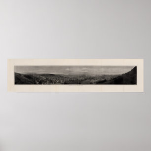 Póster Panorama de picos gemelos