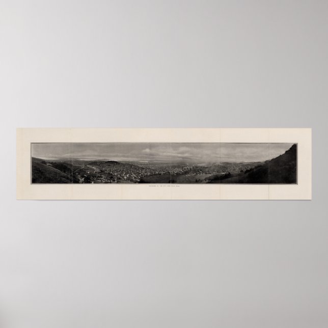 Póster Panorama de picos gemelos (Frente)