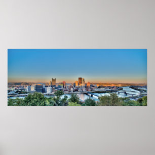 Póster Panorama de Pittsburg céntrica