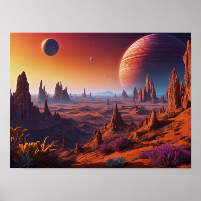 Póster Panorama de Planeta Alien (Frente)