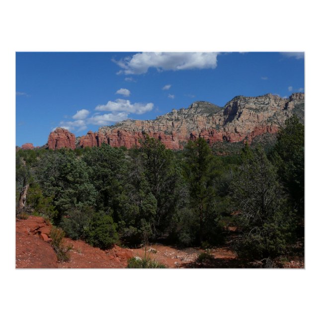 Póster Panorama de rocas rojas en Sedona Arizona (Anverso)