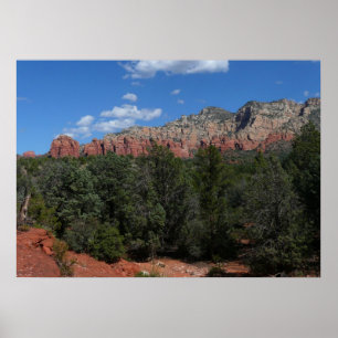 Póster Panorama de rocas rojas en Sedona Arizona