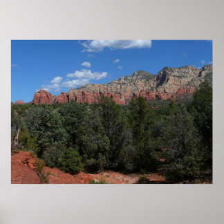 Póster Panorama de rocas rojas en Sedona Arizona