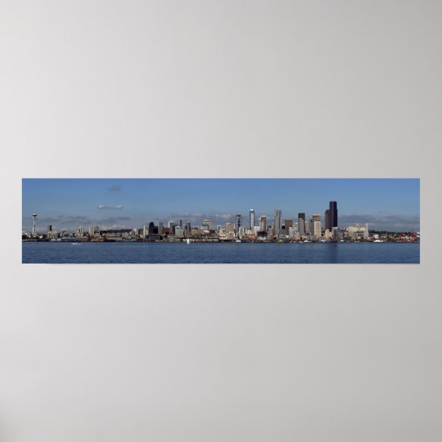 Póster Panorama de Seattle (Frente)
