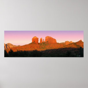 Póster Panorama de Sedona de la roca de la catedral