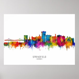 Póster Panorama de Springfield Missouri