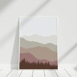 Póster Panorama de tonos de la Tierra modernos<br><div class="desc">Este moderno Poster paisajístico de tonos de la tierra es una gran elección para un interior neutro o bohemio.</div>