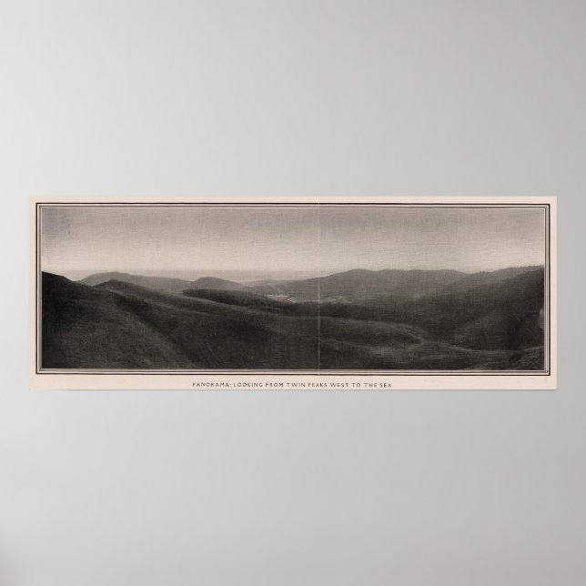 Póster Panorama de Twin Peaks al oeste al mar (Frente)