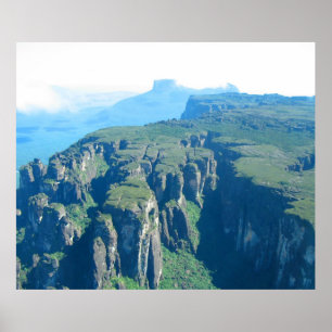 Póster Panorama de Venezuela desde la foto del avión