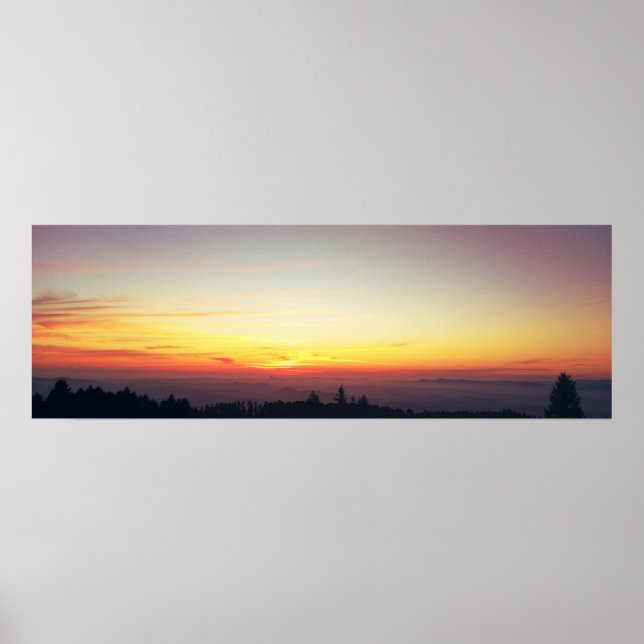 Póster Panorama del atardecer (Frente)