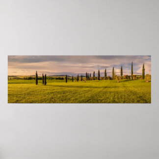 Póster Panorama del Poster paisajístico toscano