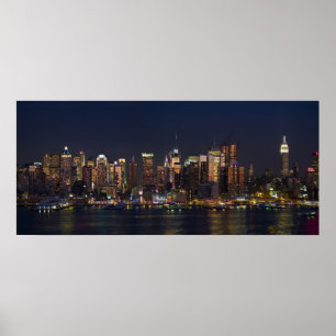 Póster Panorama del Skyline de la ciudad de Nueva York 08