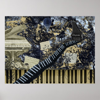 Póster Panorama del teclado