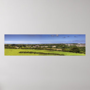 Póster Panorama ferroviario modelo