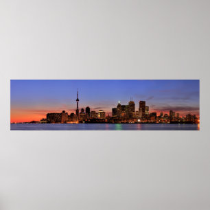 Póster Panorama grande de Toronto Canadá