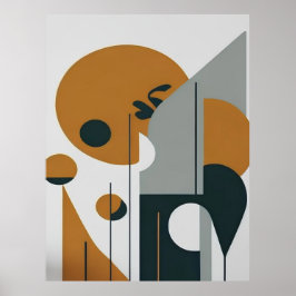 Póster Panorama Minimalista de Black Brown