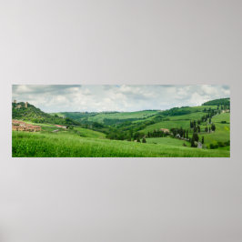 Póster Panorama of Tuscan landscape Poster