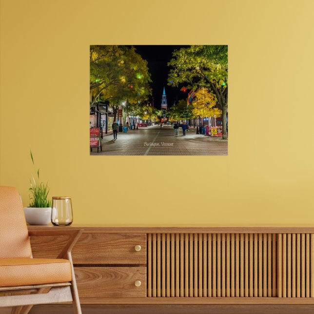 Póster Panorama urbano de Burlington, Vermont, (Salón 2)