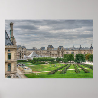 Póster Panoramic view Musee du Louvre