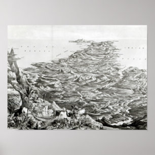 Póster Panoramic view of India