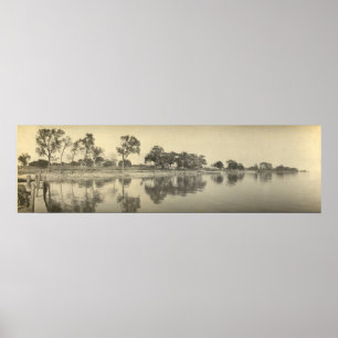 Póster Panorámica de época de Kelleys Island, OH - Costa