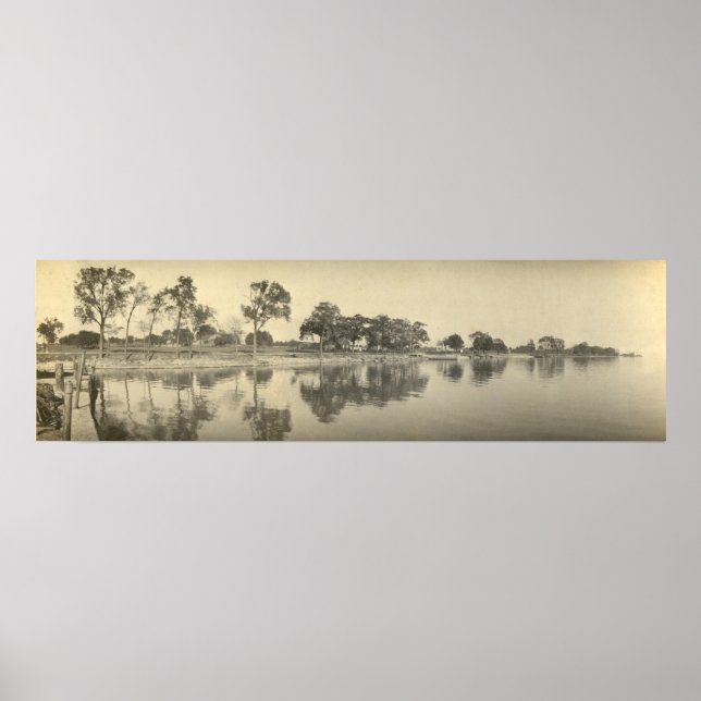 Póster Panorámica de época de Kelleys Island, OH - Costa (Frente)