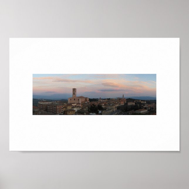Póster panorámica de la perugia (recortada) (Frente)