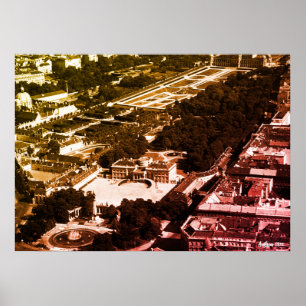 Póster Panorámica del parque Belvedere de Viena, Austria 