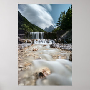 Póster Panorámica impresionante del valle de Krnica, Eslo