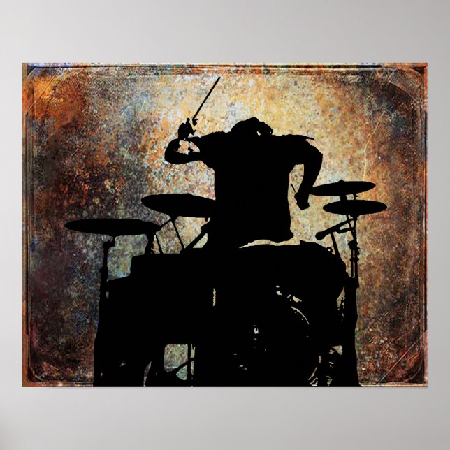Póster panorámica trasera Drummer, derechos reservados Ka (Frente)