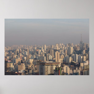 Póster Panorámico aéreo - Sao Paulo
