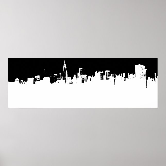 Poster Panorámico de Arte Pop de Nueva York (Frente)