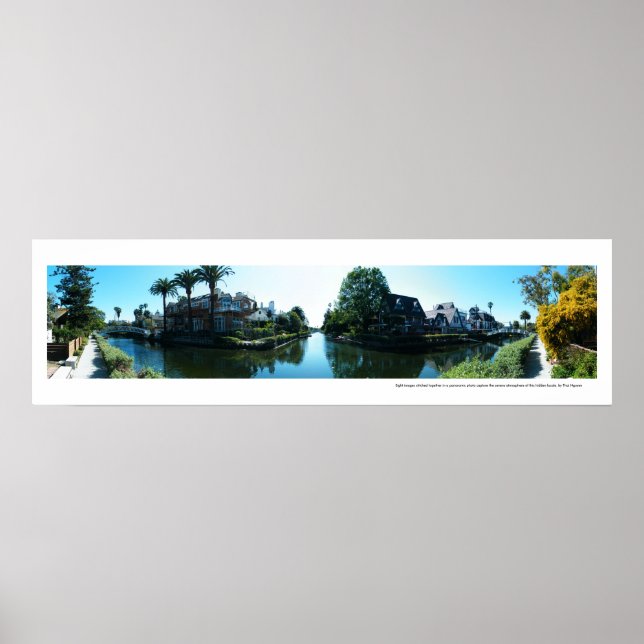 Póster Panorámico de canales de Venecia (Frente)
