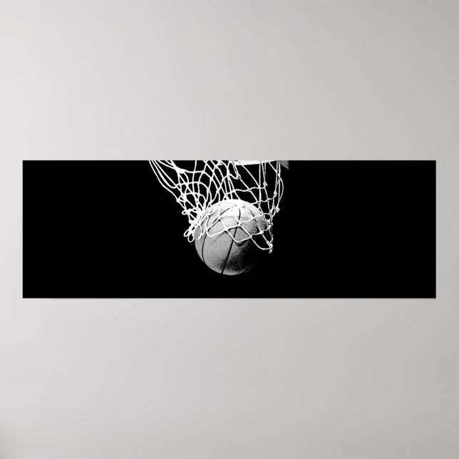 Poster Panorámico de Impresión de Baloncesto (Frente)