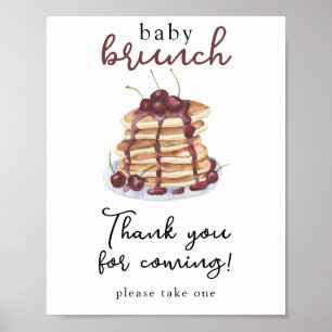 Póster Panqueques Ducha bebé Gracias