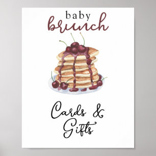 Póster Panqueques Tarjetas de ducha para bebés y regalos