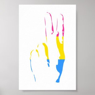 Póster pans pride peace sign