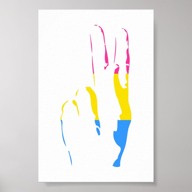 Póster pans pride peace sign (Frente)